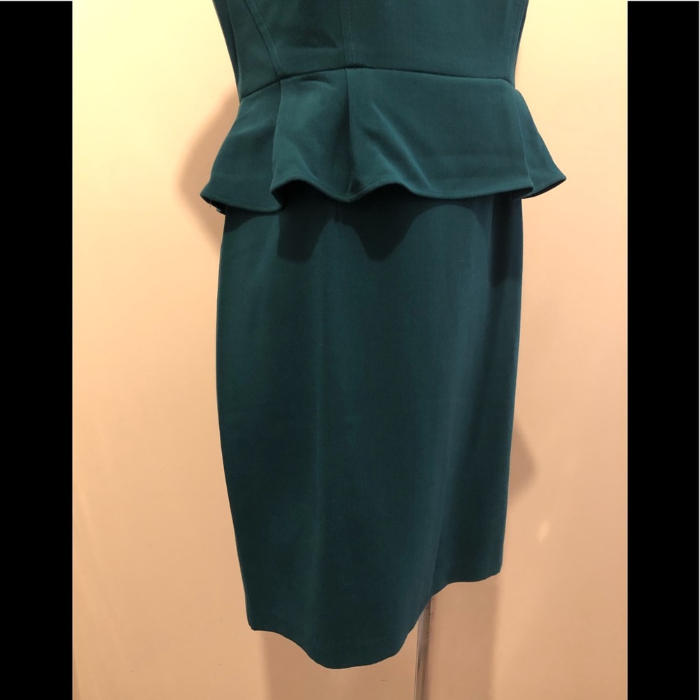 ANN TAYLOR LOFT PEPLUM HUNTER GREEN DRESS👗2P - Picture 8 of 14